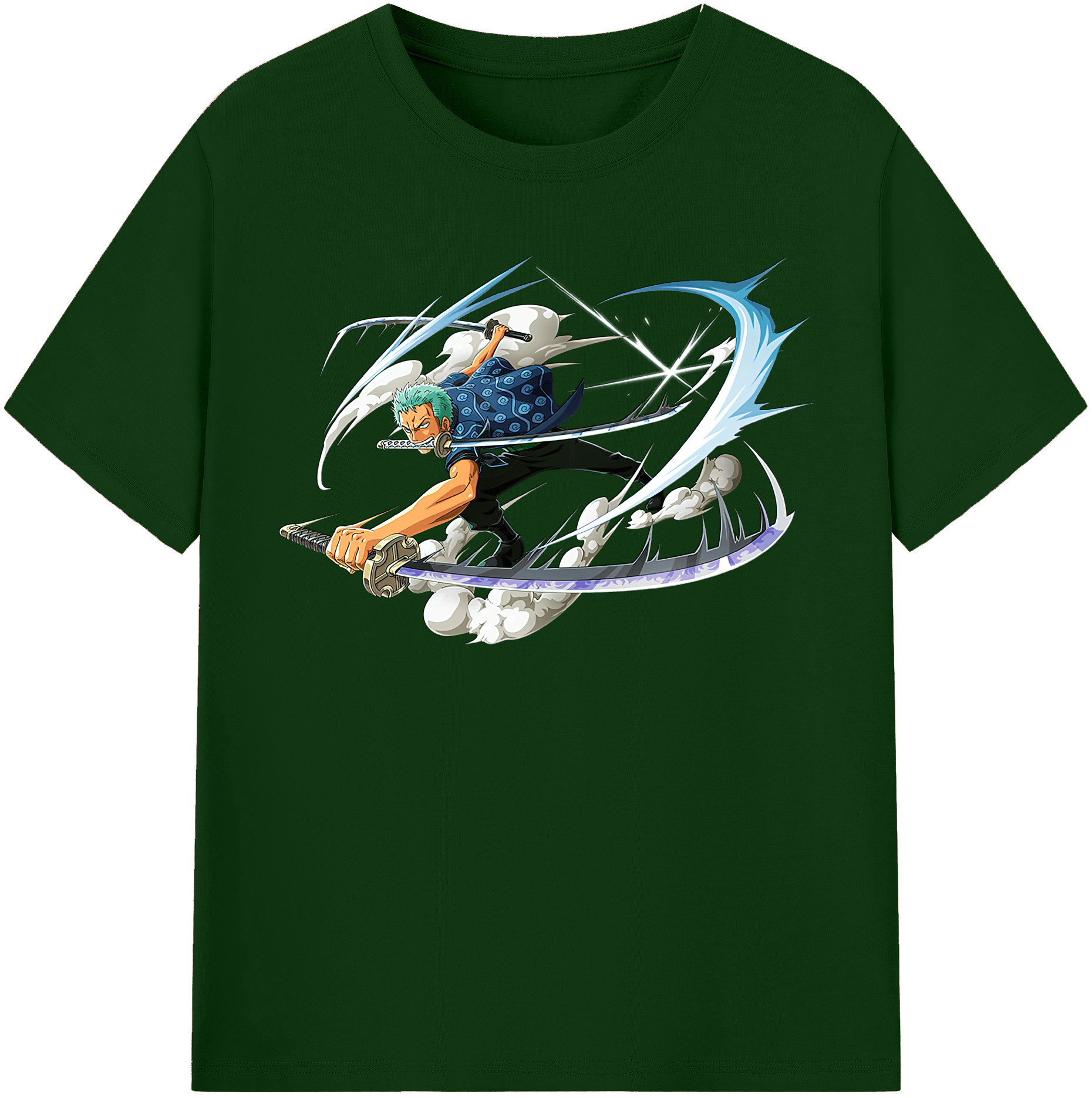 ワンピース ロロノア・ゾロ ONE PIECE Roronoa Zoro 綿100％半袖Tシャツ（フロントプリント）
